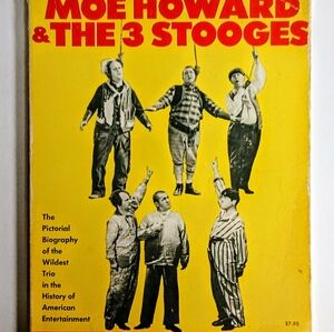 Vintage Moe Howard and the Three Stooges Pictorial Biography 1977 Paperback Book